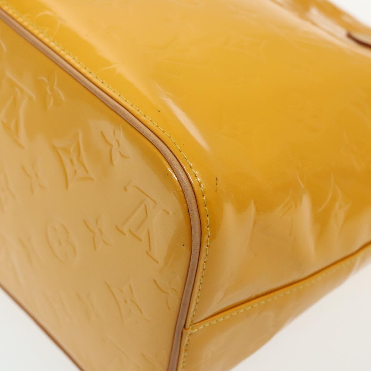 Louis Vuitton Houston Handbag Monogram Vernis Yellow Patent_Leather Bag
