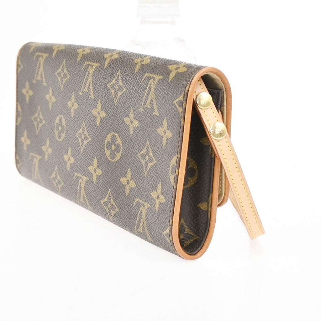 Louis Vuitton Twin Handbag Monogram Canvas Brown Canvas Clutche & Pouche Bag
