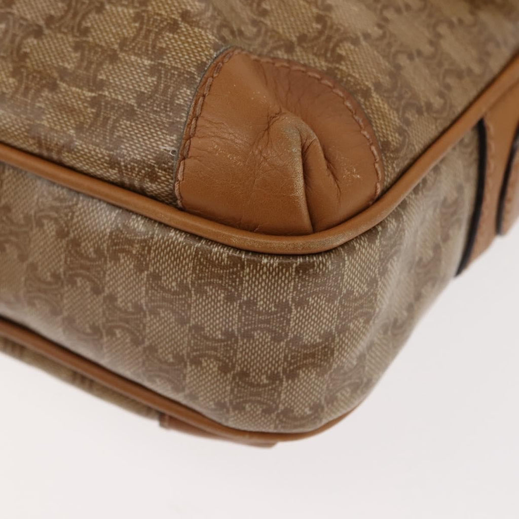 Celine Macadam Shoulder Bag Pvc Leather Beige Pvc,Canvas Bag
