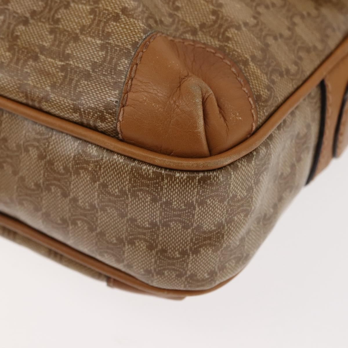 Celine Macadam Shoulder Bag Pvc Leather Beige Pvc,Canvas Bag