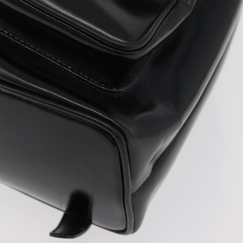 Gucci Vintage Bamboo Backpack Patent Leather Black Patent_Leather Backpack Bag (Pre-Owned)