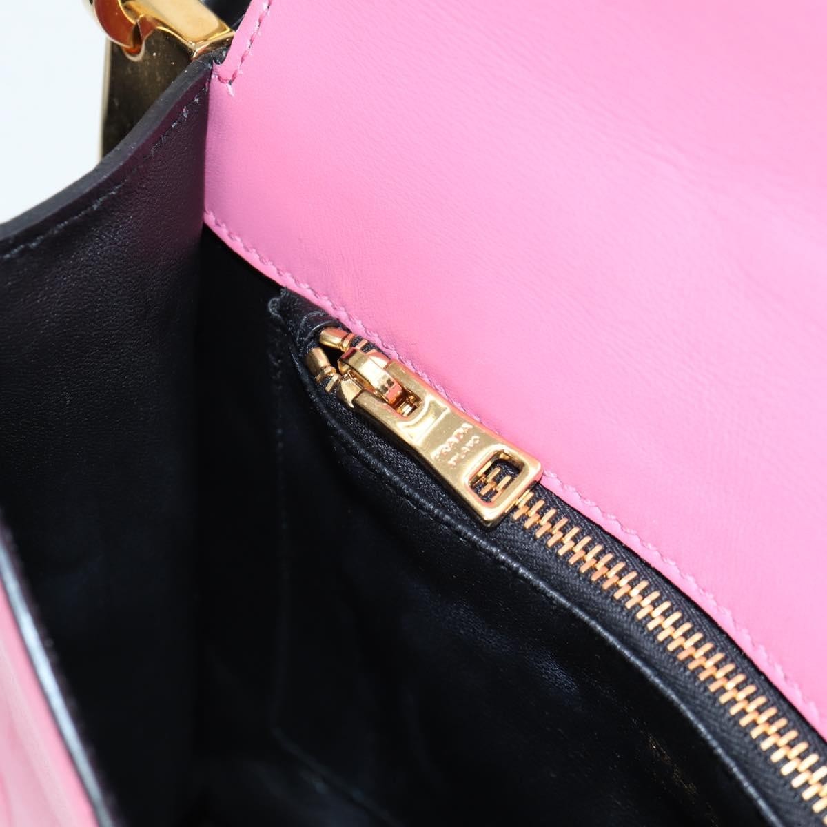 Prada Belle Top Handle Bag City Calf Pink Leather Bag