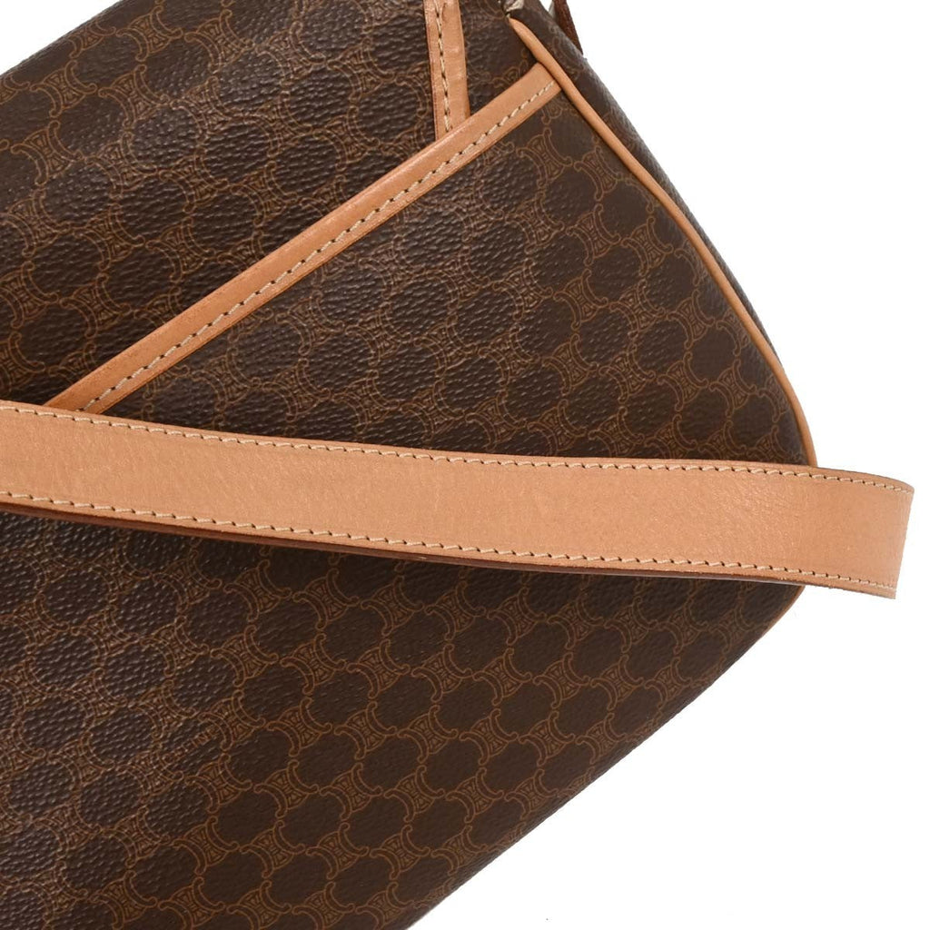Celine Macadam Shoulder Bag Canvas Brown Pvc Shoulder Bag Bag