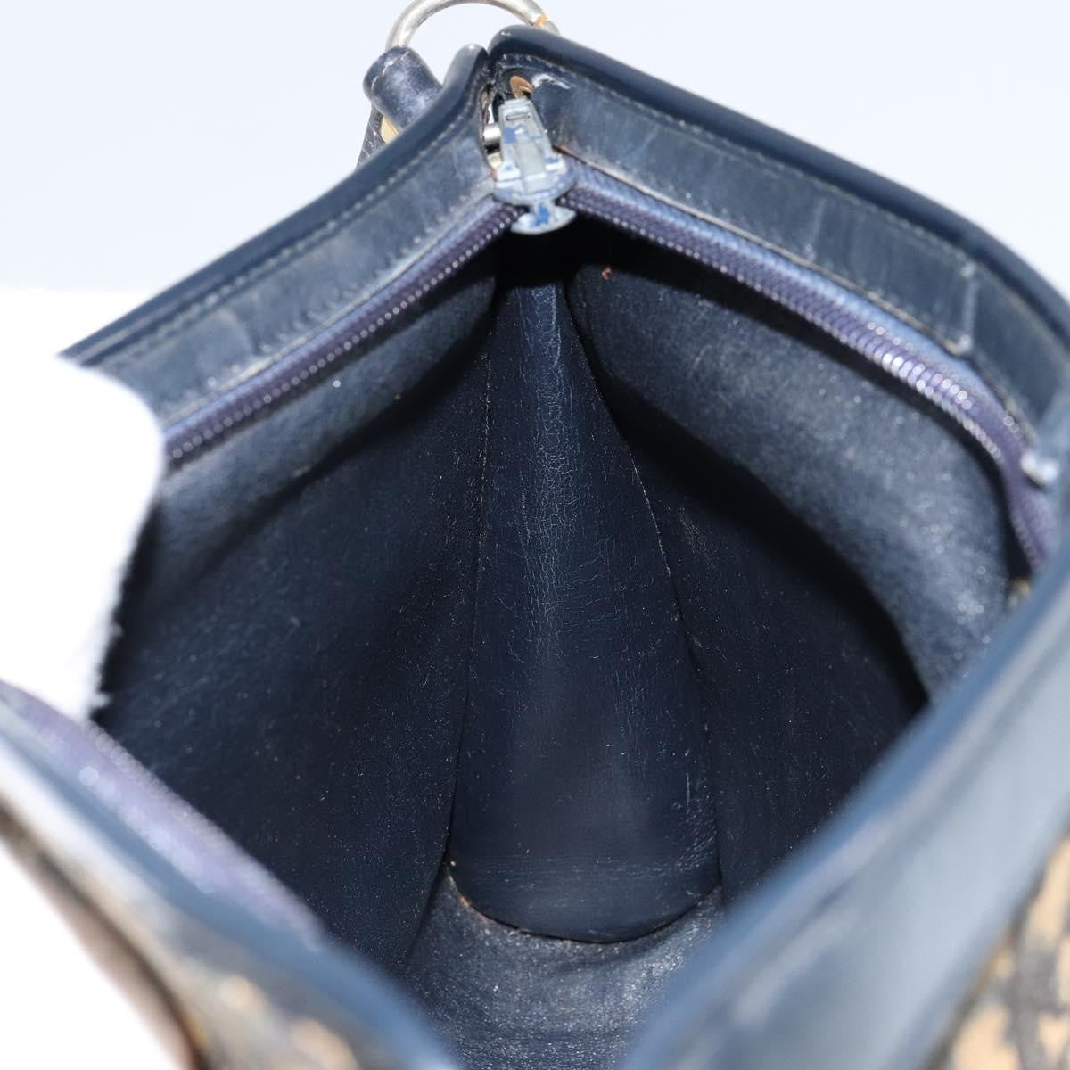 Christian Dior Vintage Trotter Shoulder Bag Canvas Navy Canvas Shoulder Bag Bag (Pre-Owned)