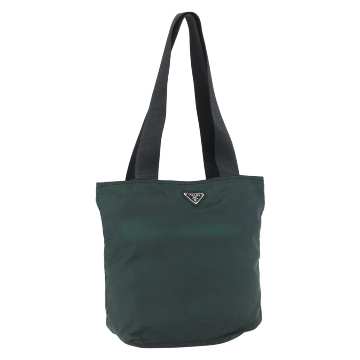 Prada Vintage Zip Tote Tessuto Green Nylon Tote Bag Bag