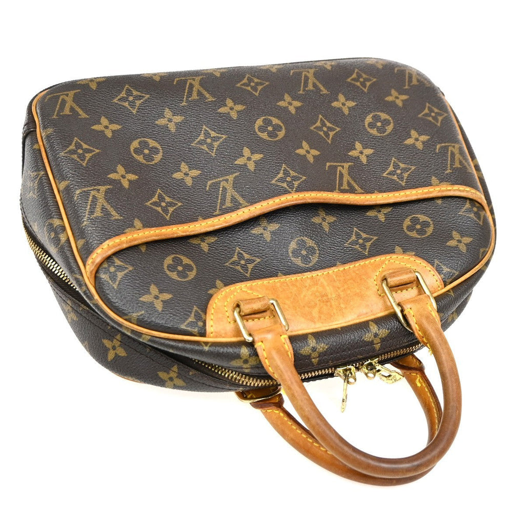 Louis Vuitton Trouville Handbag Monogram Canvas Brown Canvas Handbag