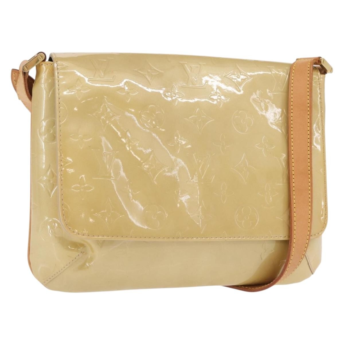 Louis Vuitton Thompson Street Handbag Monogram Vernis Beige Patent_Leather Shoulder Bag