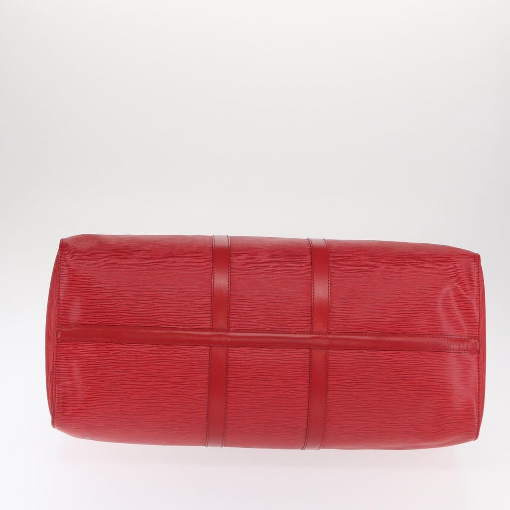 Louis Vuitton Keepall Bag Epi Leather Red Leather Travel Bag
