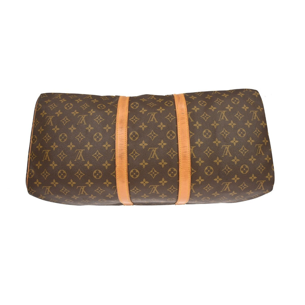 Louis Vuitton Keepall Bag Monogram Canvas Brown Canvas Travel Bag
