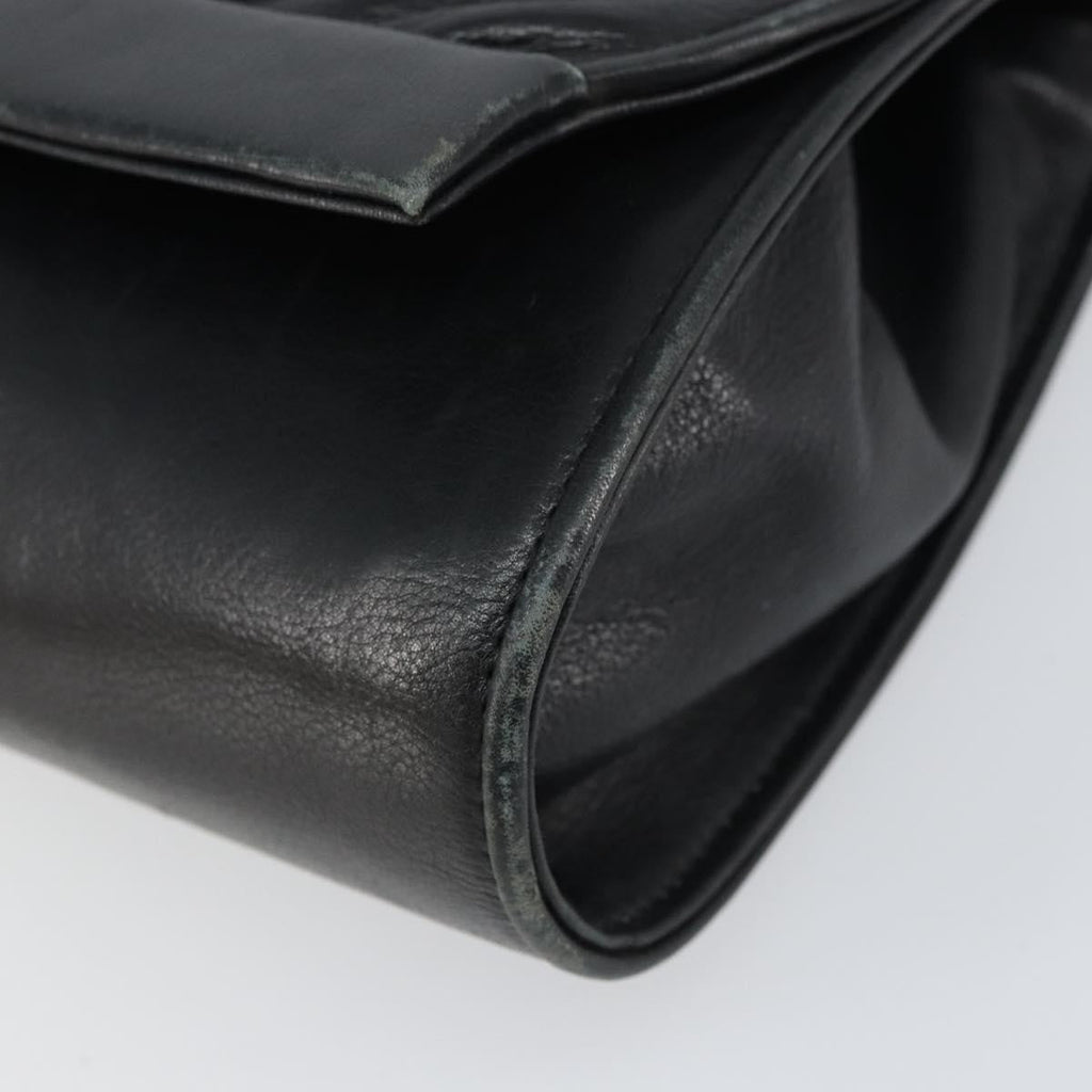 Gucci Vintage Shoulder Bag Leather Black Leather Shoulder Bag Bag (Pre-Owned)