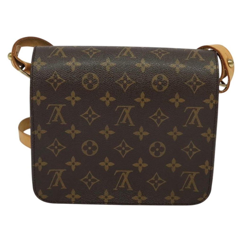 Louis Vuitton Cartouchiere Handbag Monogram Canvas Brown Canvas Shoulder Bag