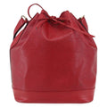 Louis Vuitton Noe Shoulder Bag Leather Red Leather Shoulder Bag