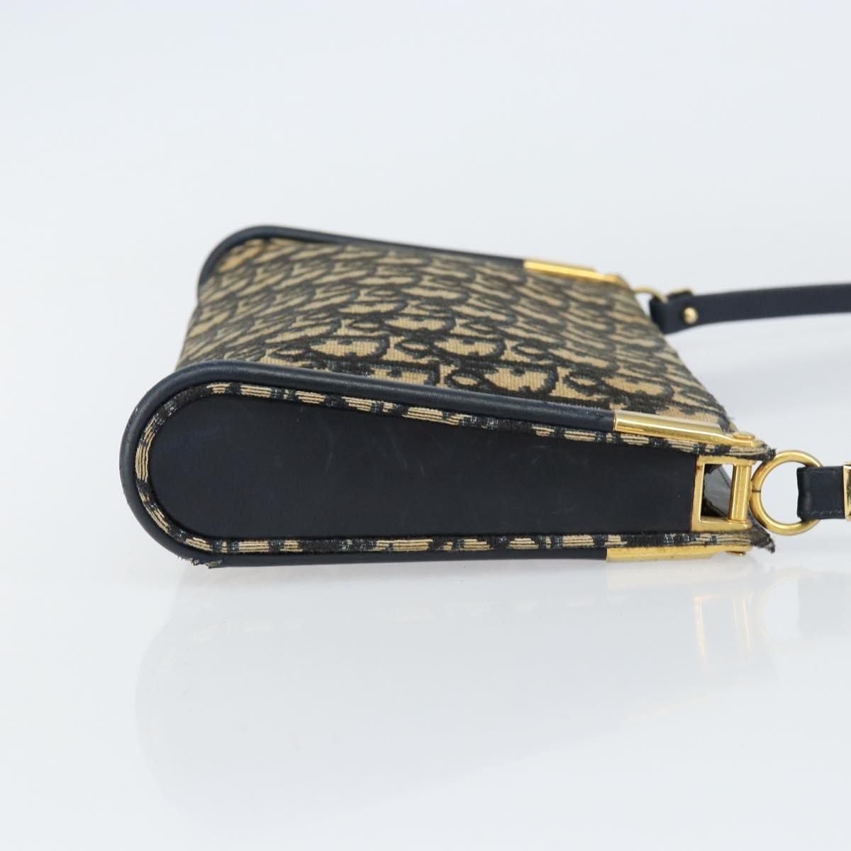 Christian Dior Vintage Trotter Shoulder Bag Canvas Navy Canvas Shoulder Bag Bag (Pre-Owned)