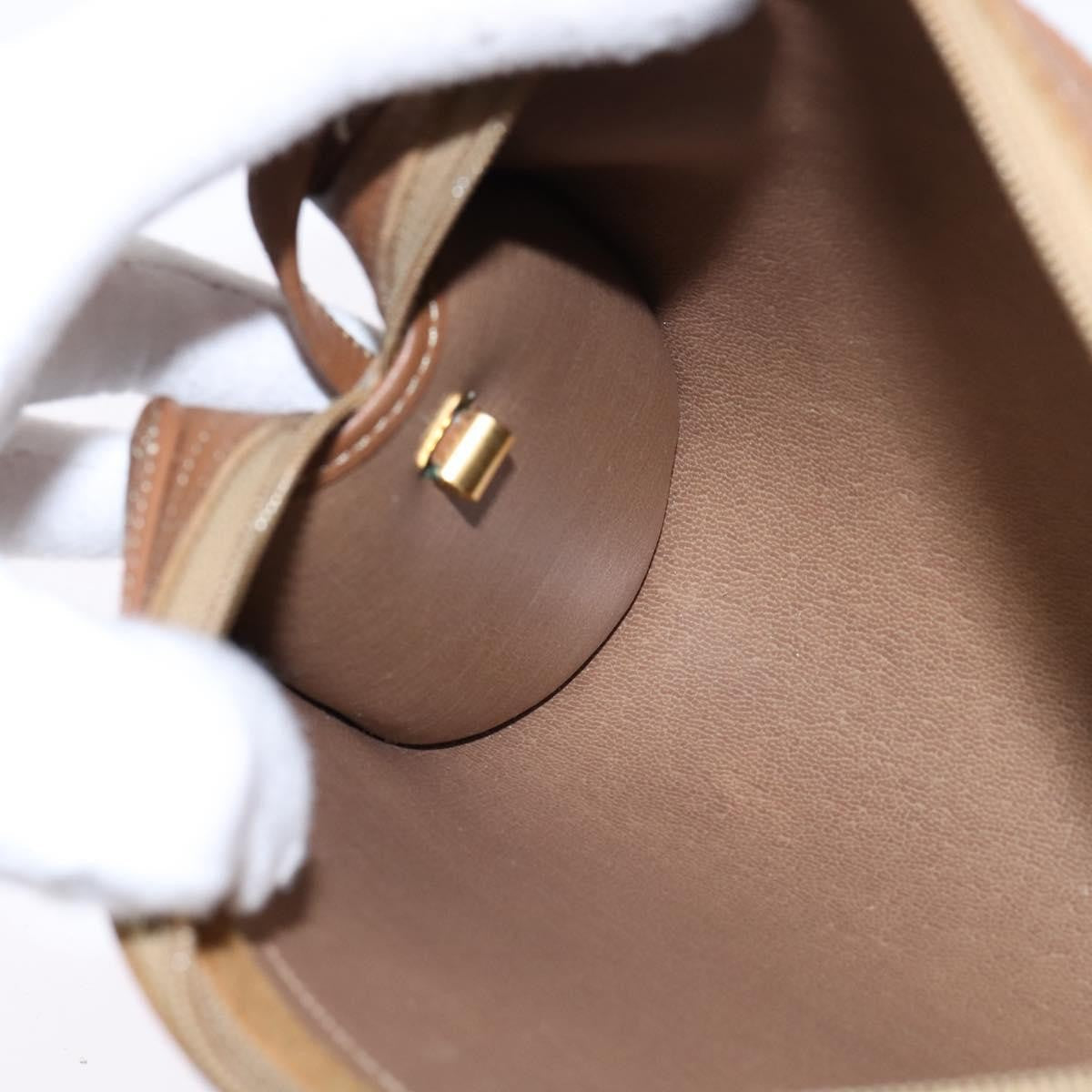Christian Dior Vintage Honeycomb Shoulder Bag Canvas And Leather Beige Canvas Bag (Pre-Owned)