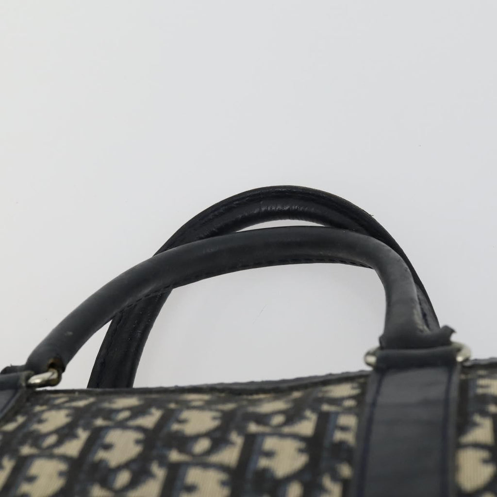 Christian Dior Vintage Trotter Boston Bag Canvas Navy Canvas Travel Bag Bag (Pre-Owned)