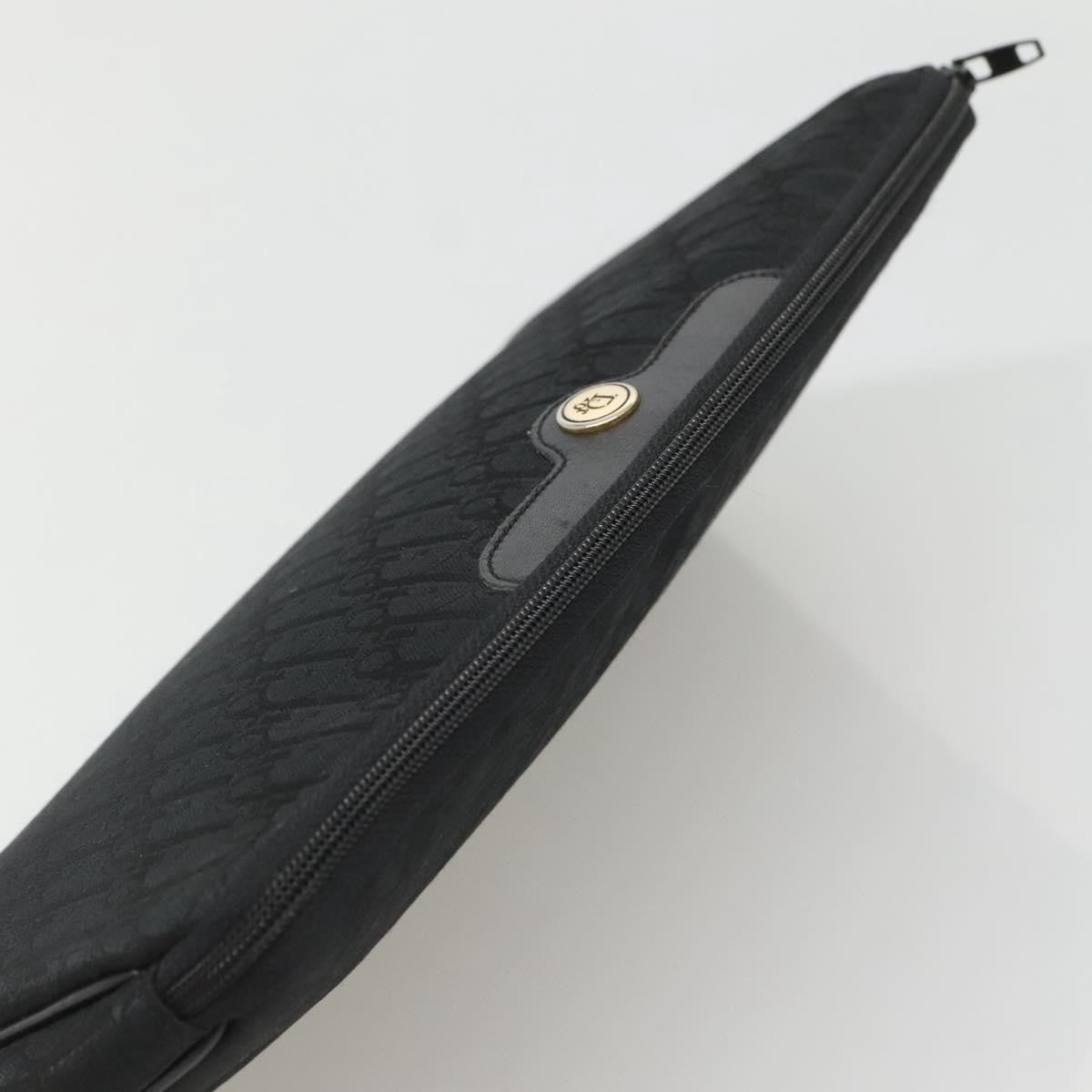 Christian Dior Trotter Pouch Diorissimo Canvas Black Canvas Clutche & Pouche Bag (Pre-Owned)