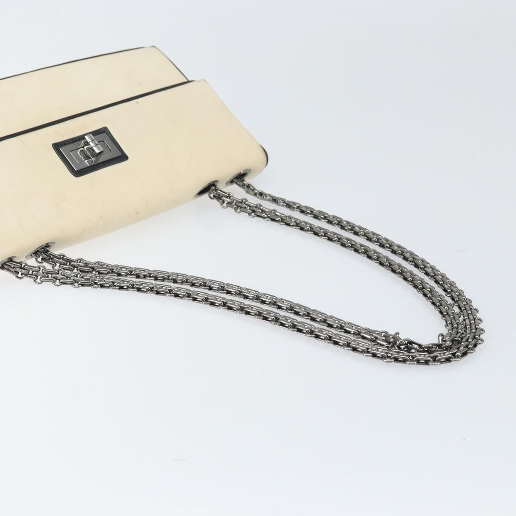 Chanel 2.55 Shoulder Bag Leather White Leather Shoulder Bag Bag