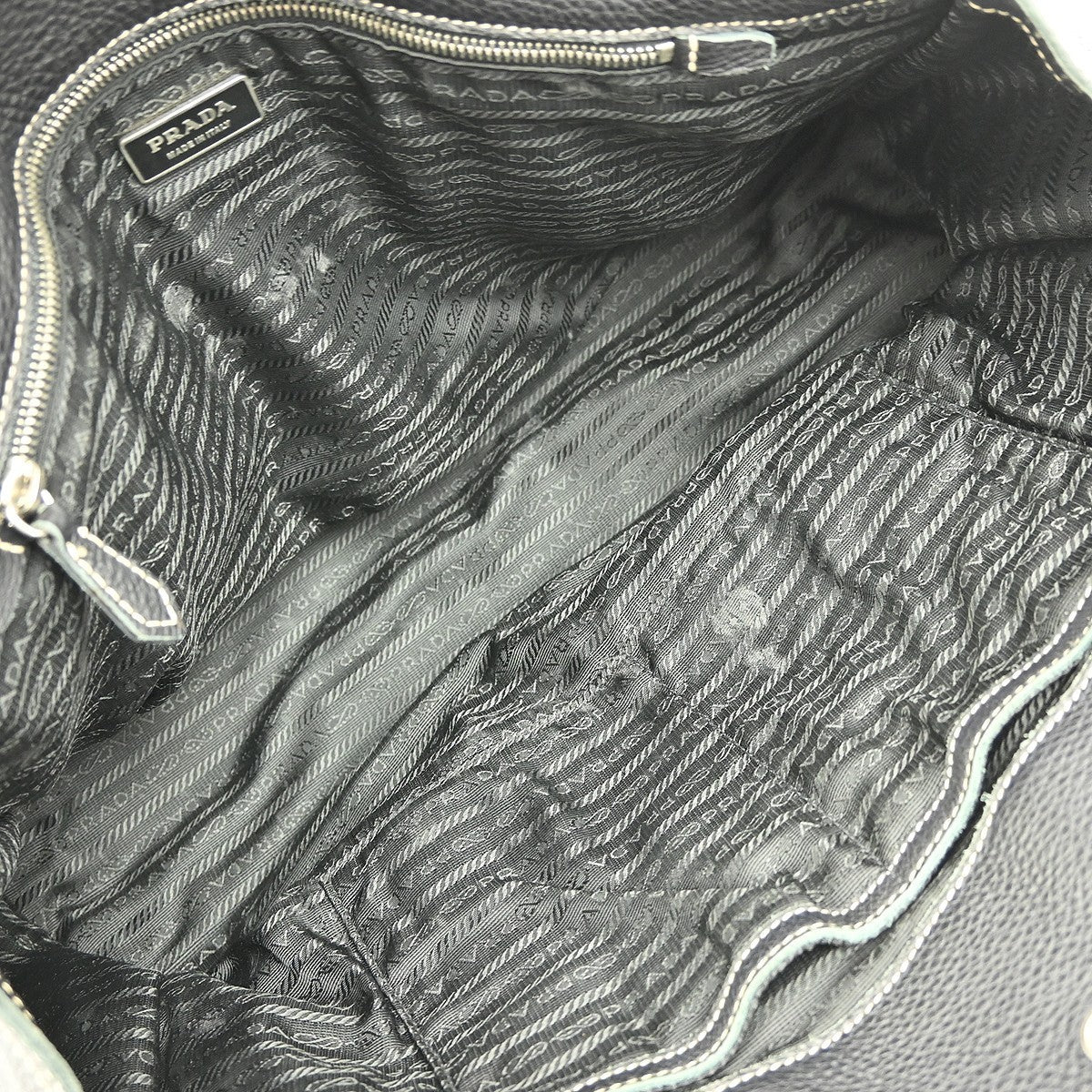 Prada Vintage Tote Leather Black Leather Tote Bag Bag