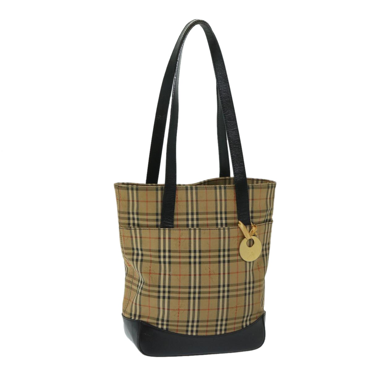 Burberry Nova Check Tote Canvas And Leather Beige Canvas Tote Bag