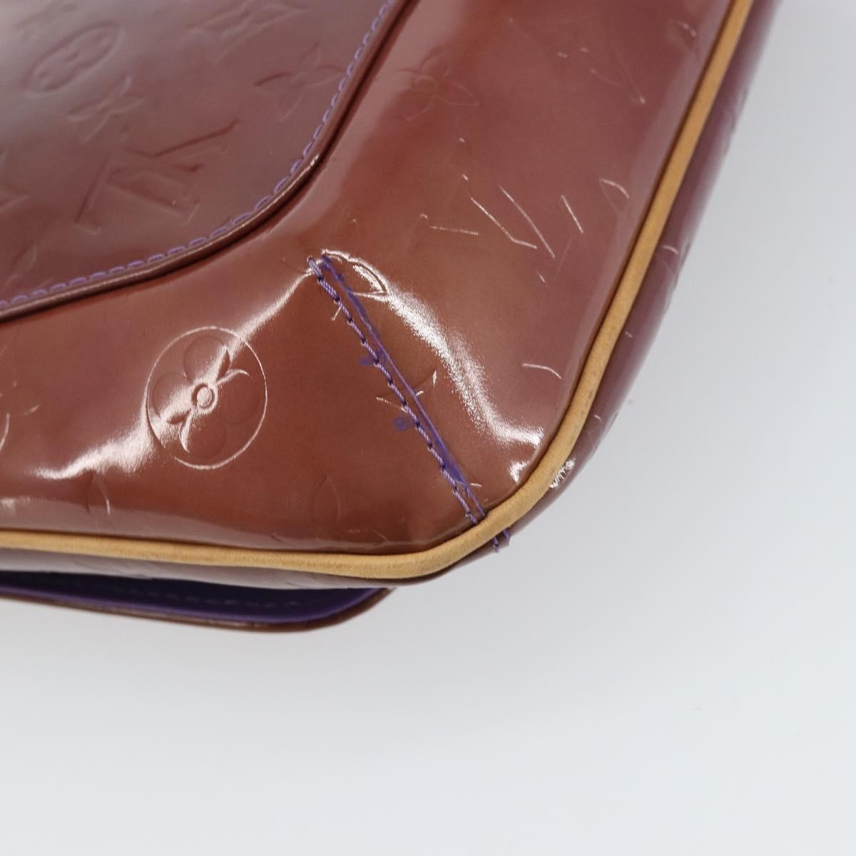 Louis Vuitton Thompson Street Handbag Monogram Vernis Purple Patent_Leather Shoulder Bag
