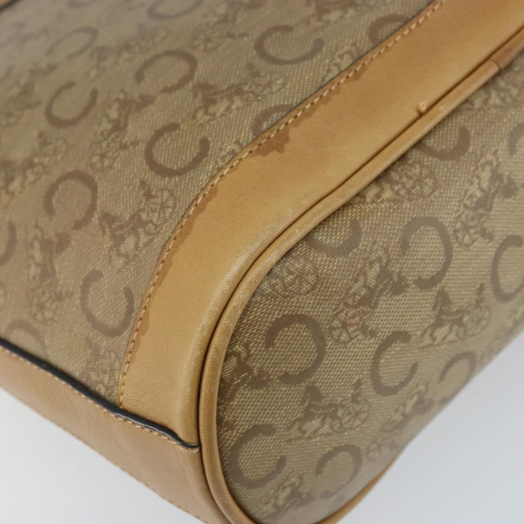 Celine C Sulky Shoulder Bag Canvas And Leather Beige Canvas Shoulder Bag Bag