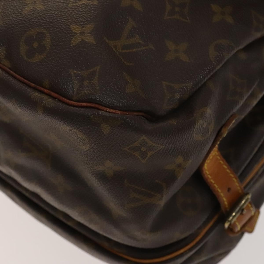 Louis Vuitton Saumur Handbag Monogram Canvas Brown Canvas Shoulder Bag