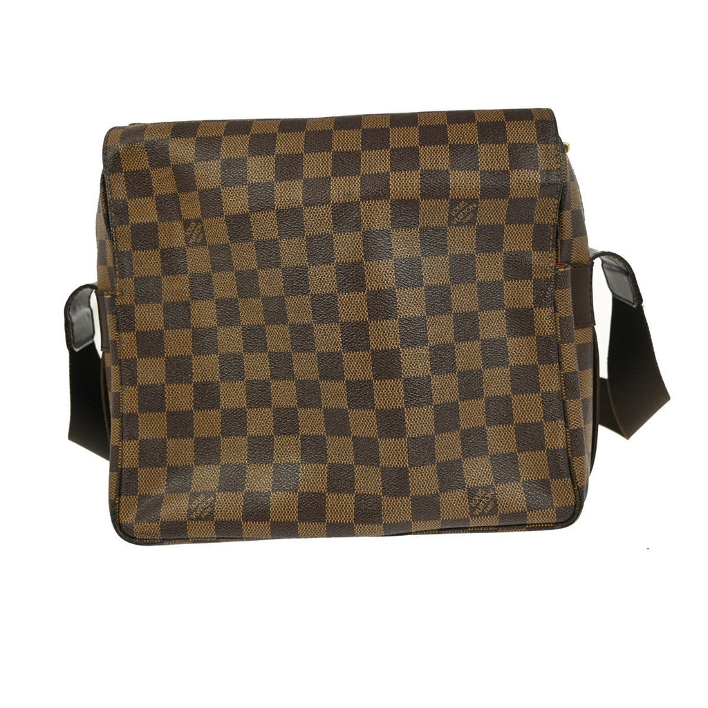 Louis Vuitton Naviglio Handbag Damier Brown Canvas Shoulder Bag