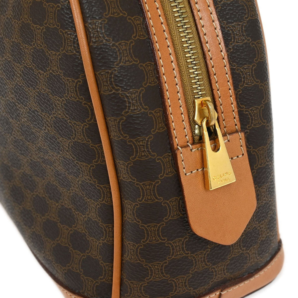 Celine C Macadam Handbag Canvas Brown Canvas Handbag