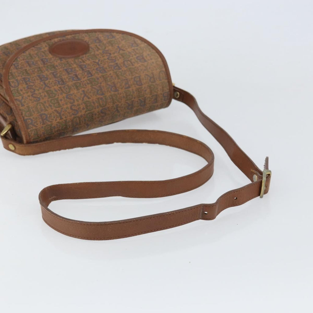 Burberry Flap Shoulder Bag Canvas Brown Canvas Shoulder Bag