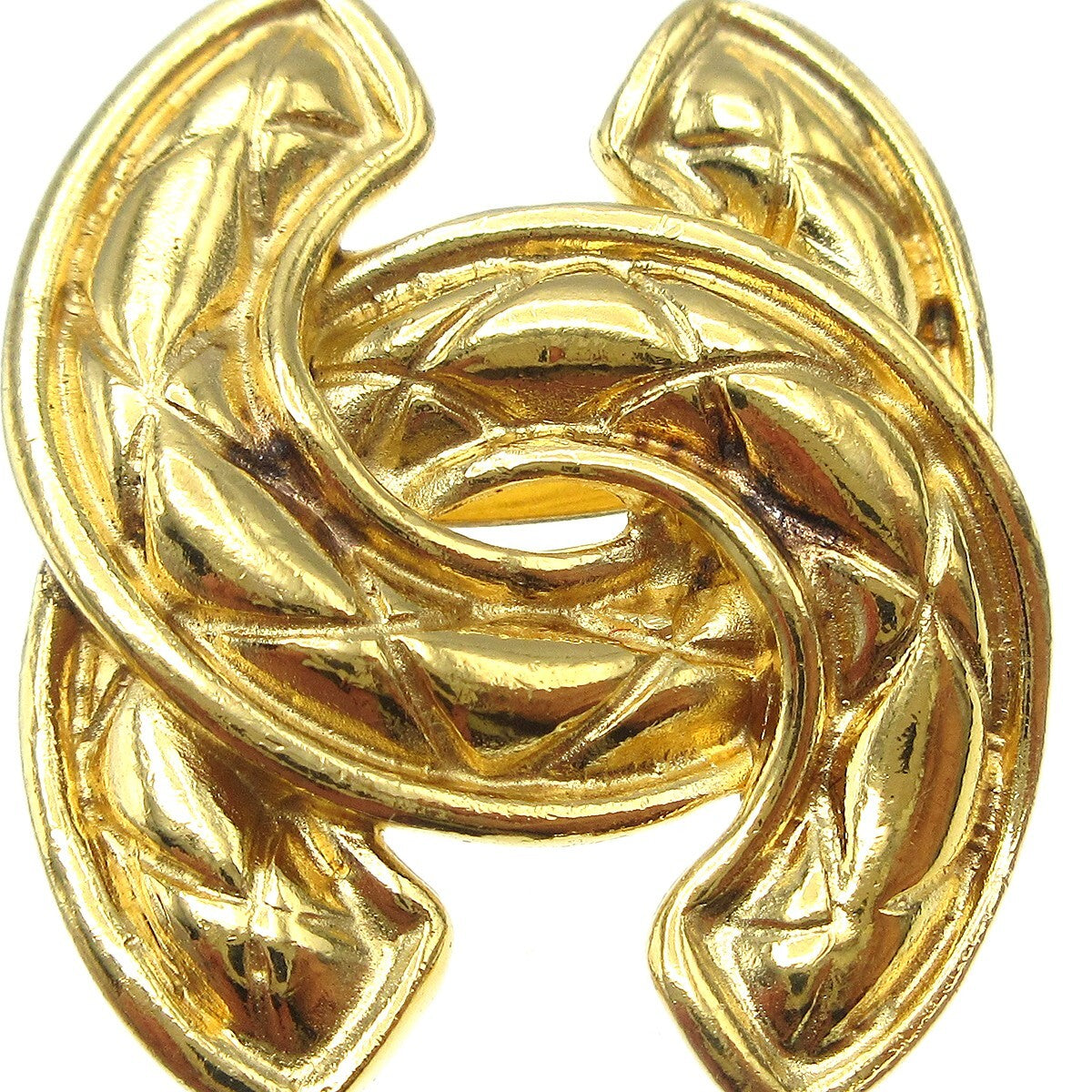 Chanel Cc Clip-On Earrings Metal Gold Gold_Plated Earrings Jewelry