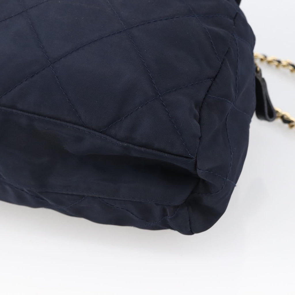 Prada Re-Edition 1995 Chain Tote Quilted Re-Nylon Navy Nylon Shoulder Bag Bag