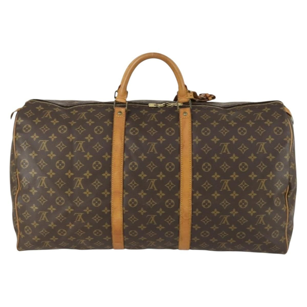 Louis Vuitton Keepall Bag Monogram Canvas Brown Canvas Travel Bag