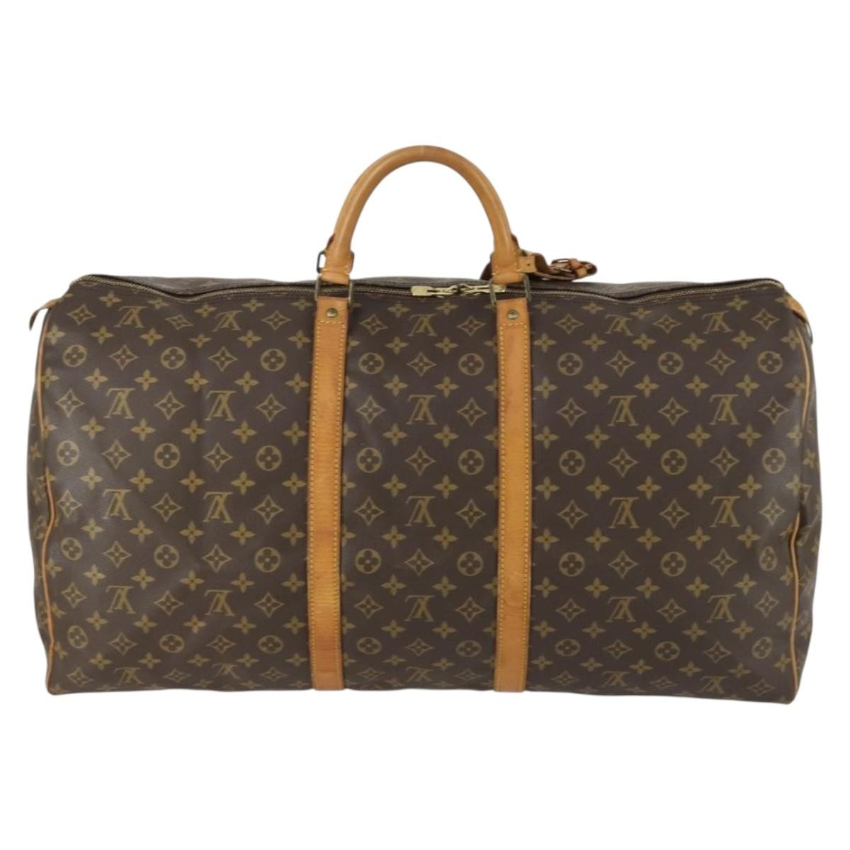 Louis Vuitton Keepall Bag Monogram Canvas Brown Canvas Travel Bag
