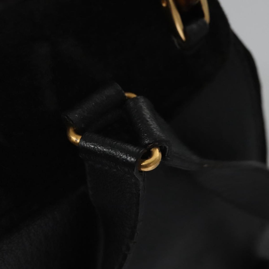 Gucci Gucci Bamboo Backpack Daim Black Suede Backpack Bag (Pre-Owned)