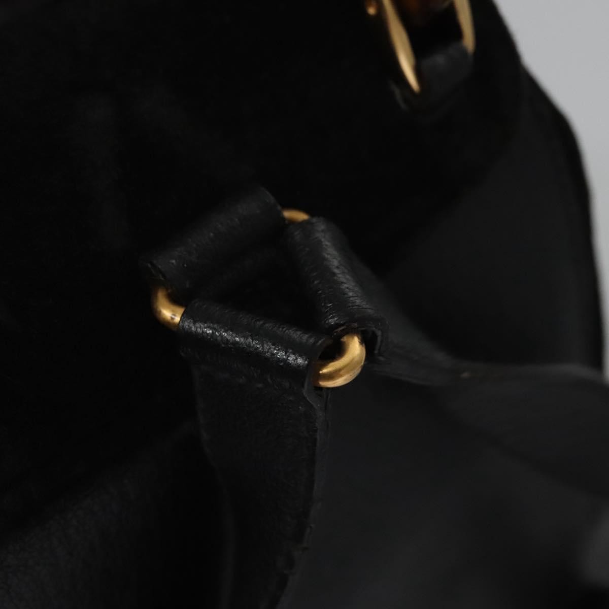 Gucci Gucci Bamboo Backpack Daim Black Suede Backpack Bag (Pre-Owned)