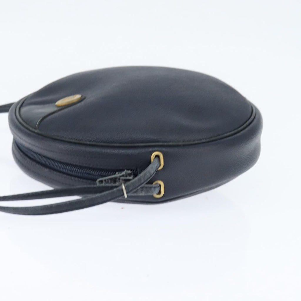 Christian Dior Vintage Honeycomb Shoulder Bag Canvas And Leather Navy Pvc Shoulder Bag Bag (Pre-Owned)
