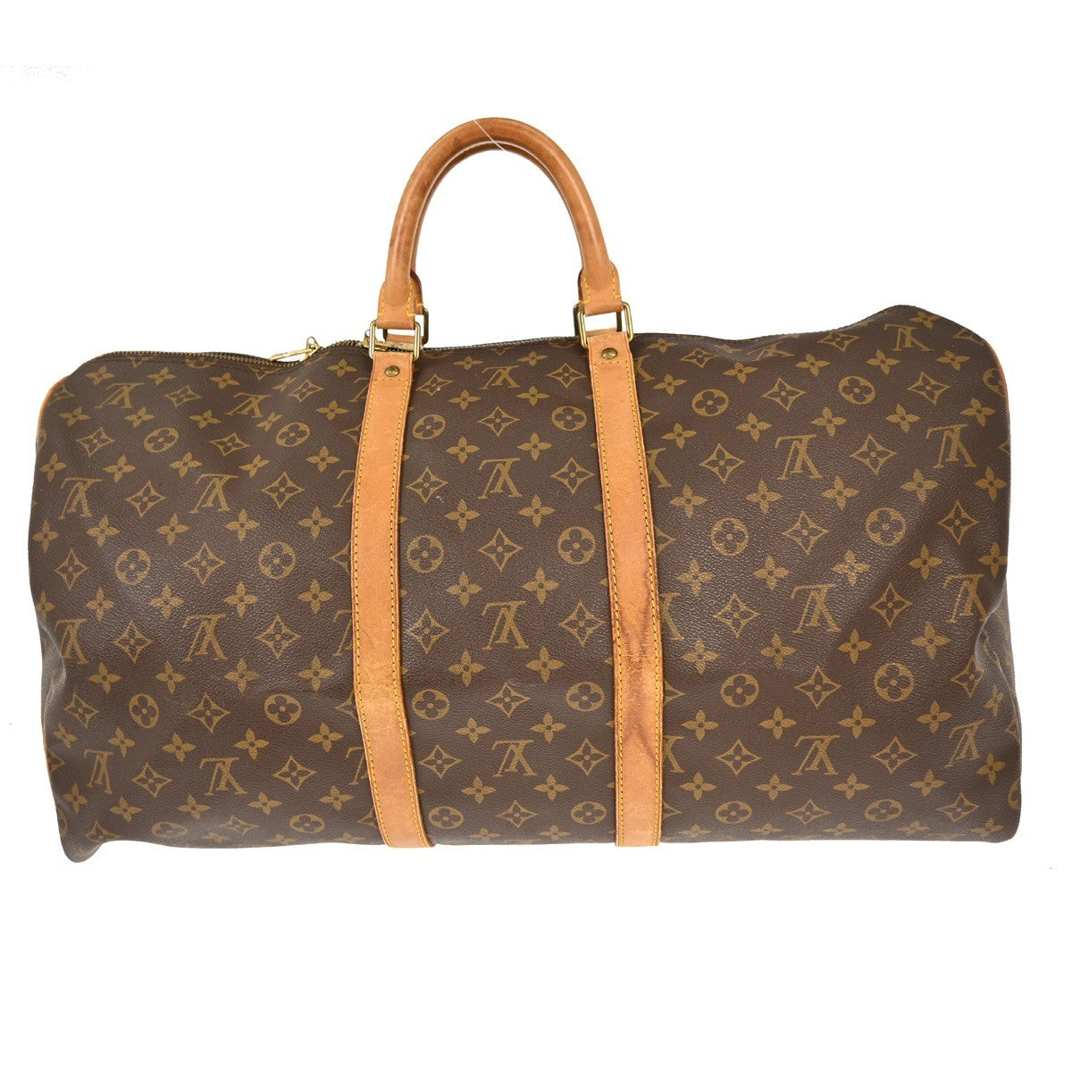 Louis Vuitton Keepall Bag Monogram Canvas Brown Canvas Travel Bag