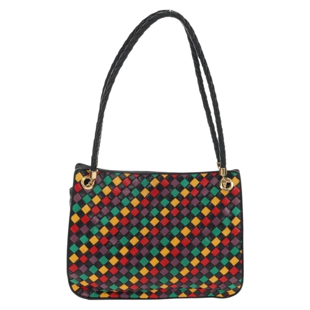 Bottega Veneta Intrecciato Shoulder Bag Leather Multicolour Leather Shoulder Bag Bag