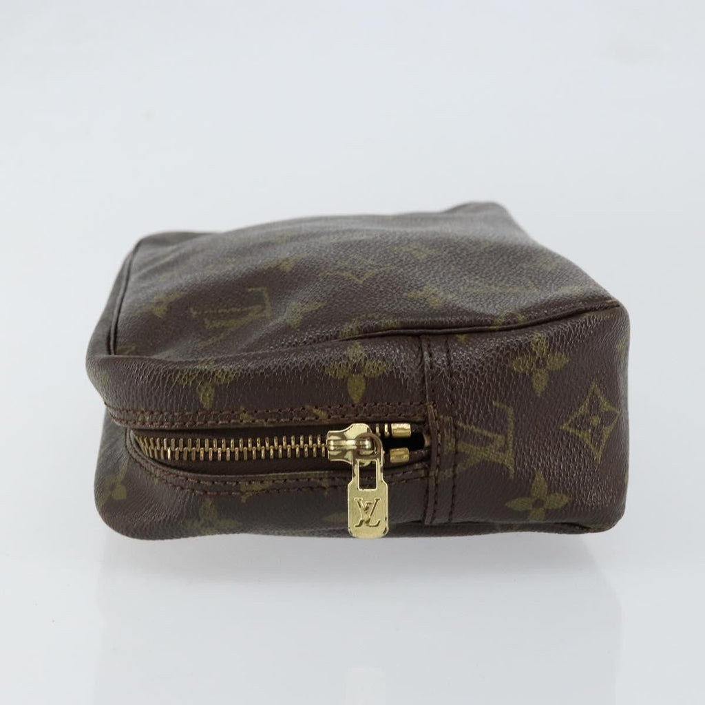 Louis Vuitton Trousse Toiletry Pouch Monogram Canvas Brown Canvas Toiletry Case Accessory