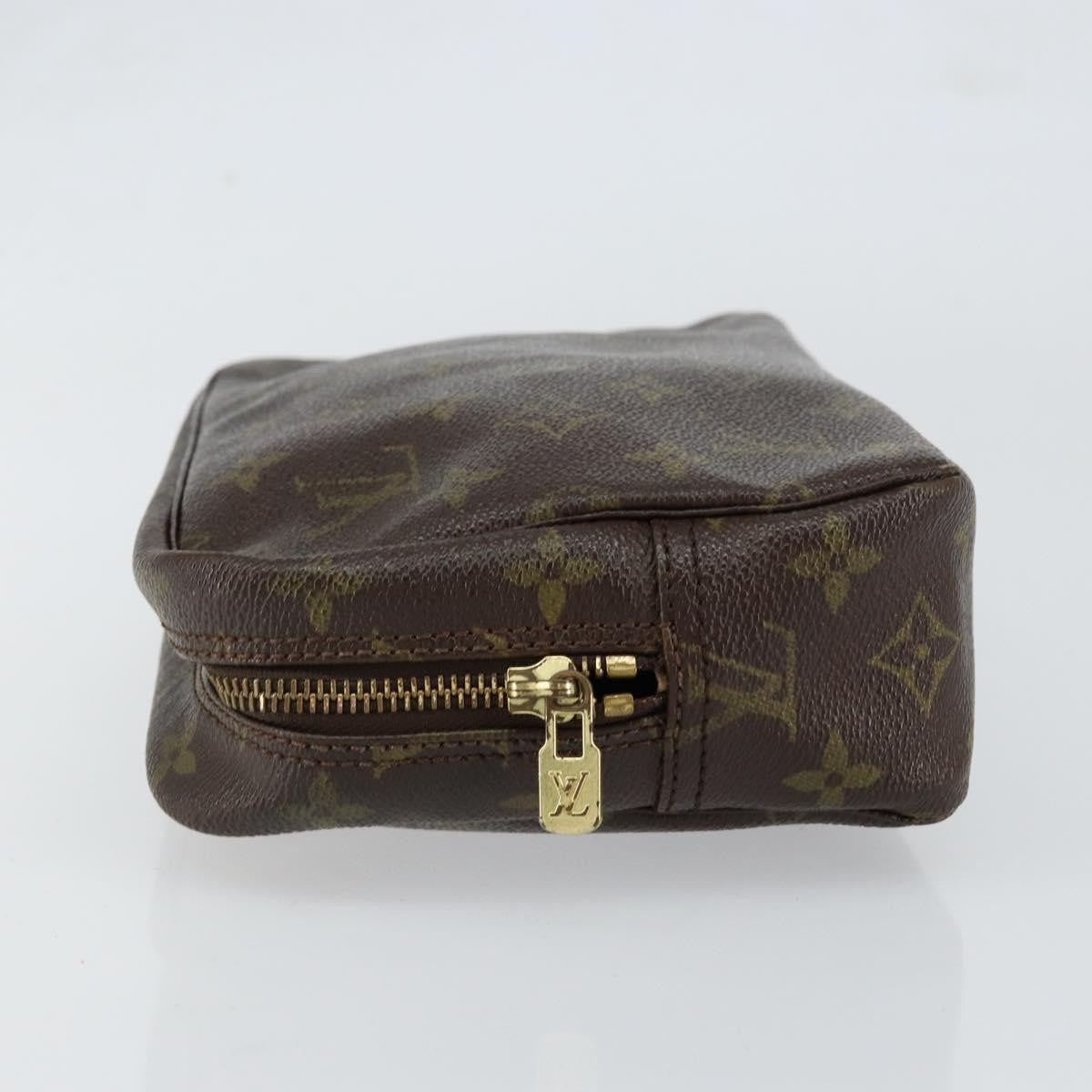 Louis Vuitton Trousse Toiletry Pouch Monogram Canvas Brown Canvas Toiletry Case Accessory