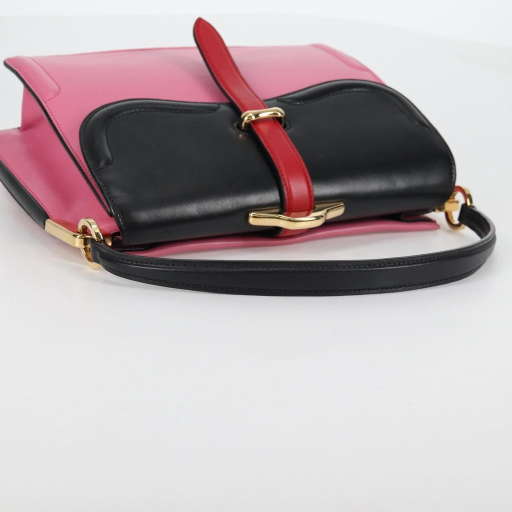 Prada Belle Top Handle Bag City Calf Pink Leather Bag