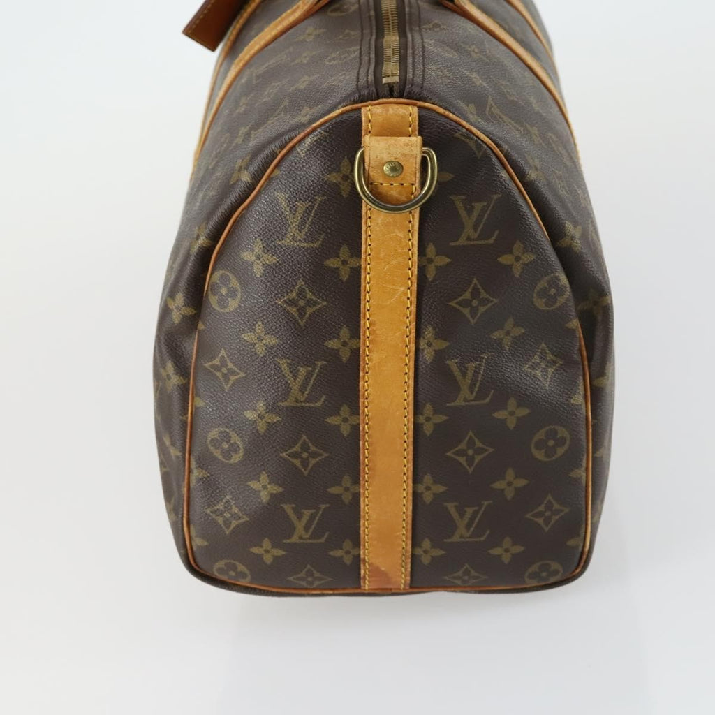 Louis Vuitton Keepall Bandouliere Bag Monogram Canvas Brown Canvas Travel Bag