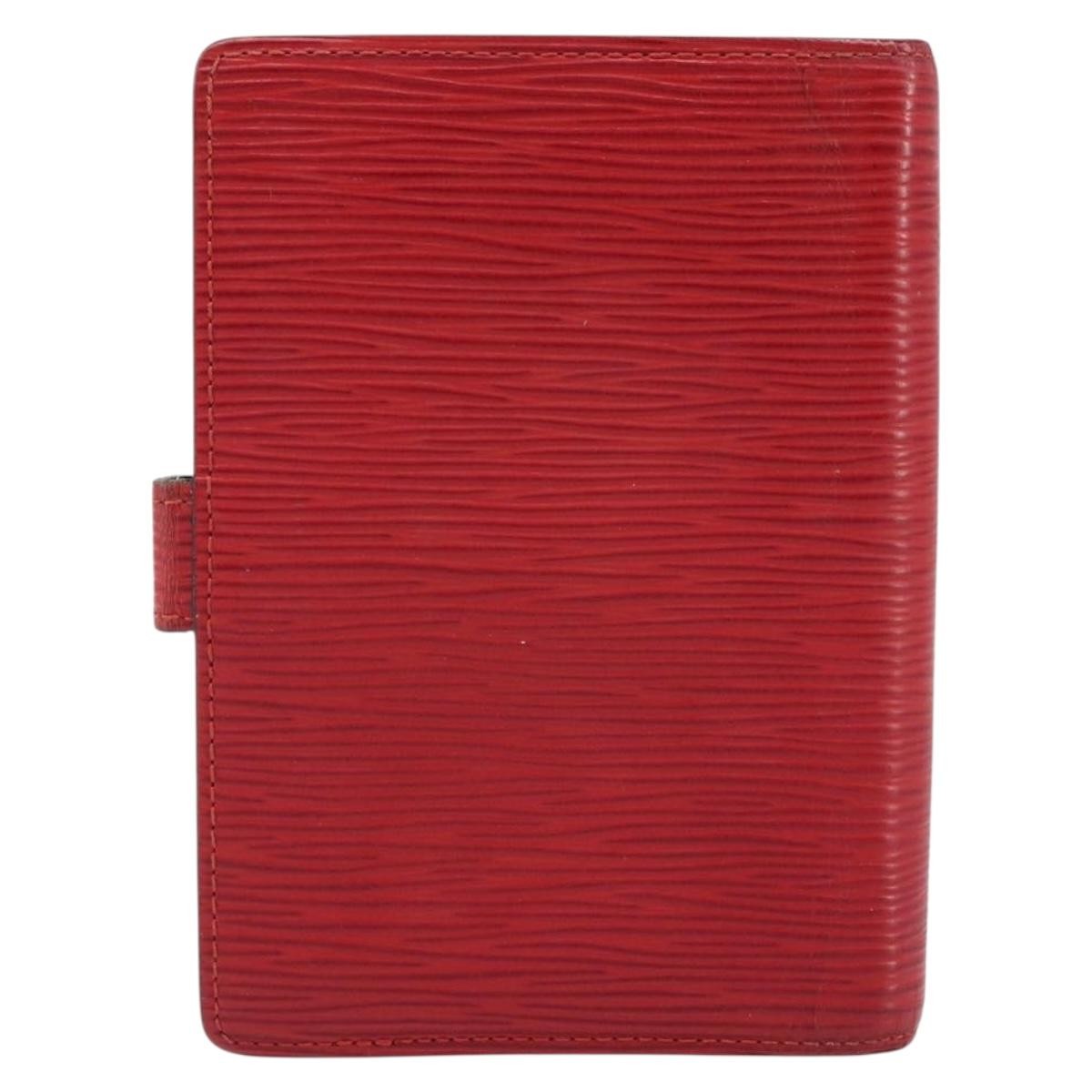 Louis Vuitton Agenda Cover Epi Leather Red Leather Wallets Accessory