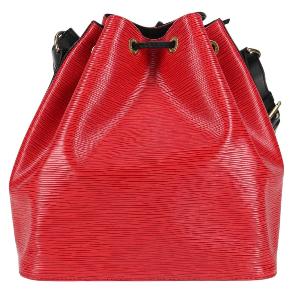 Louis Vuitton Bicolor Petit Noe Handbag Epi Leather Red Leather Shoulder Bag