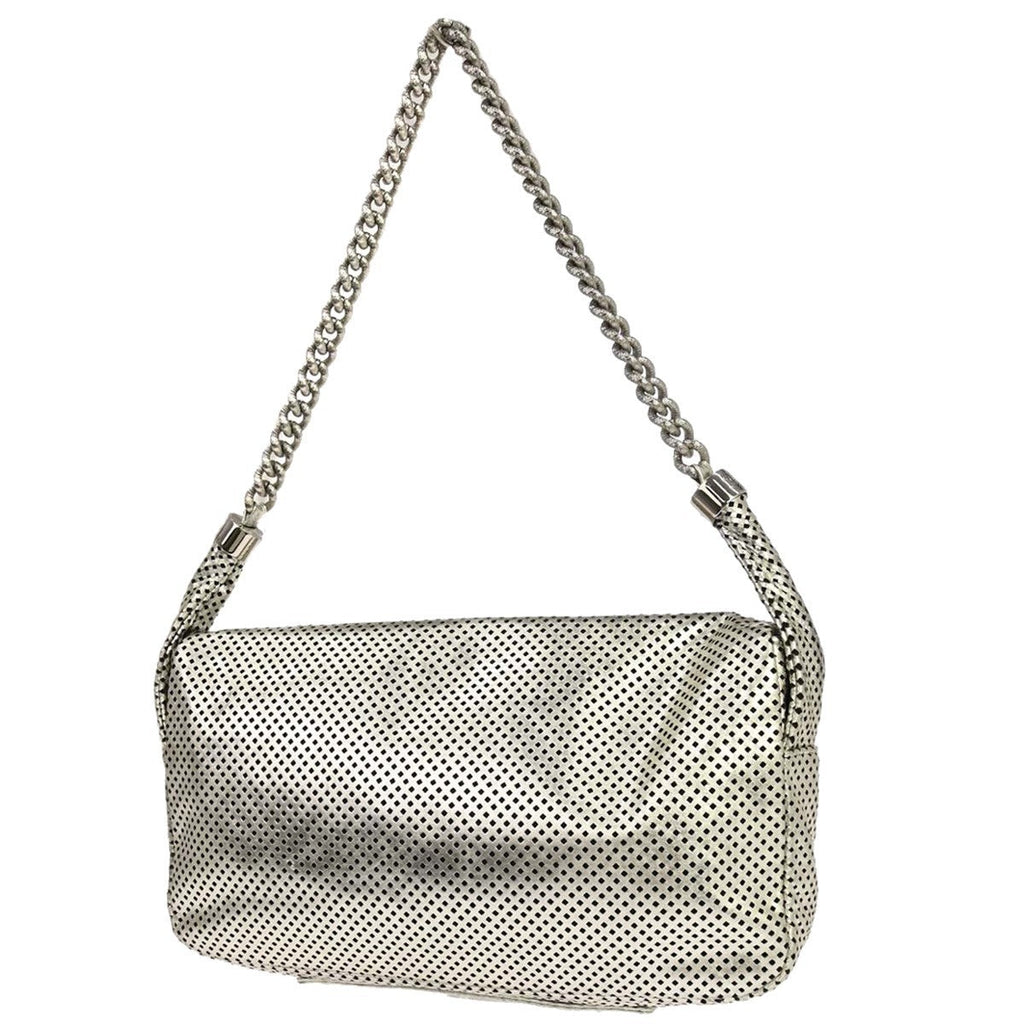 Chanel Chain Flap Bag Quilted Leather Silver Leather Shoulder Bag Bag