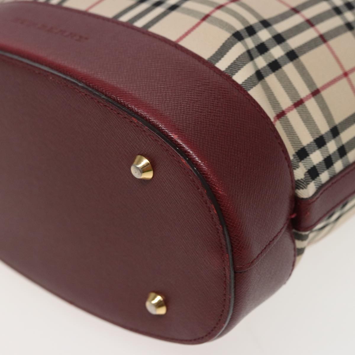 Burberry Nova Check Tote Canvas And Leather Beige Canvas Tote Bag