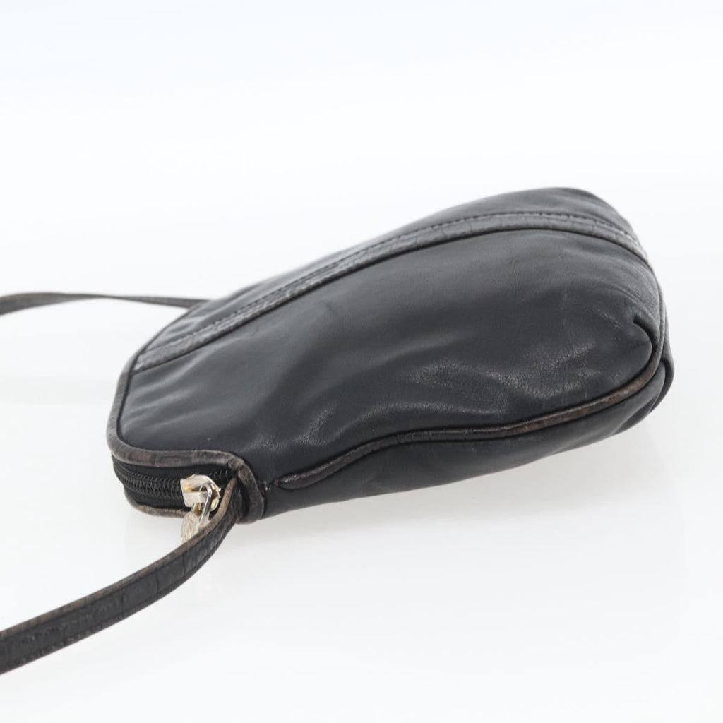 Fendi Vintage Shoulderbag Leather Black Leather Shoulder Bag Bag