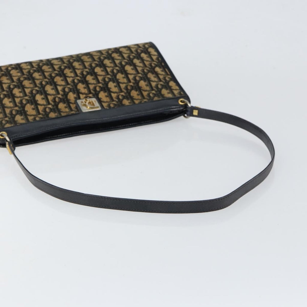 Christian Dior Vintage Trotter Shoulder Bag Canvas Navy Canvas Shoulder Bag Bag (Pre-Owned)