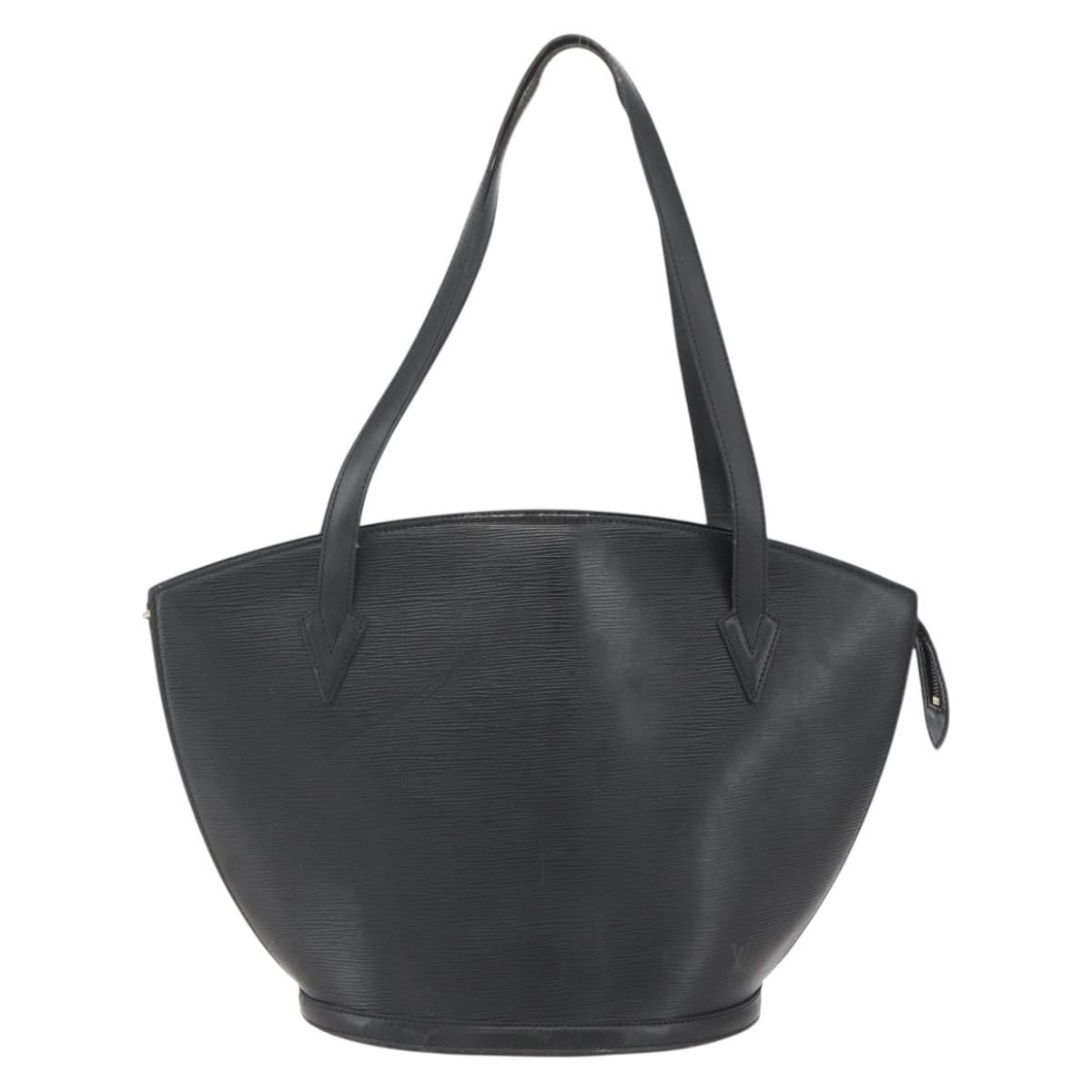 Louis Vuitton Saint Jacques Handbag Epi Leather Black Leather Handbag