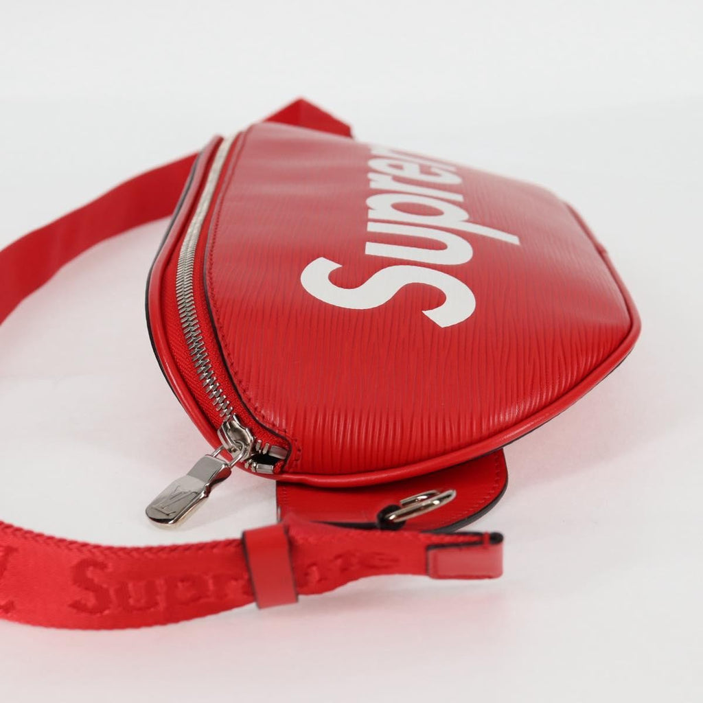 Louis Vuitton Louis Vuitton X Supreme Waist Bag Epi Leather Red Leather Clutche & Pouche Bag